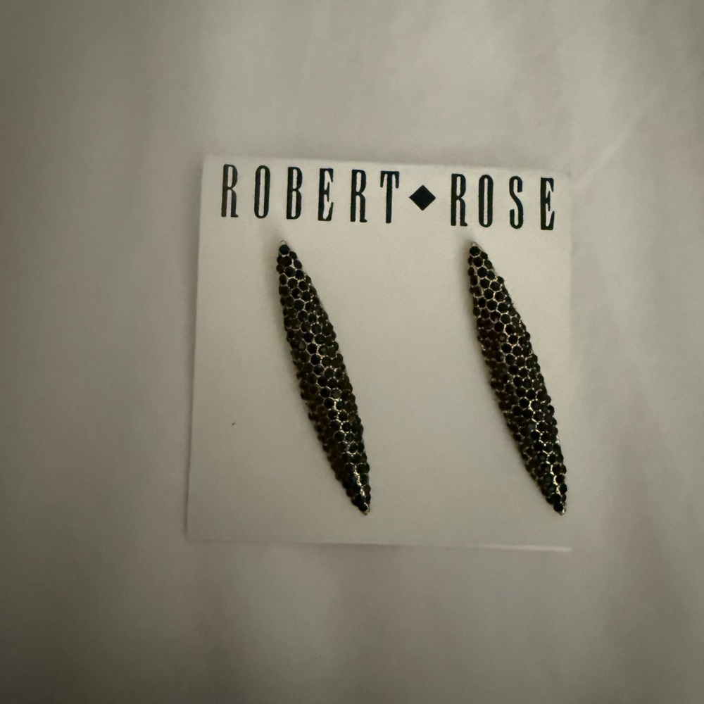 Robert Rose Black Earrings